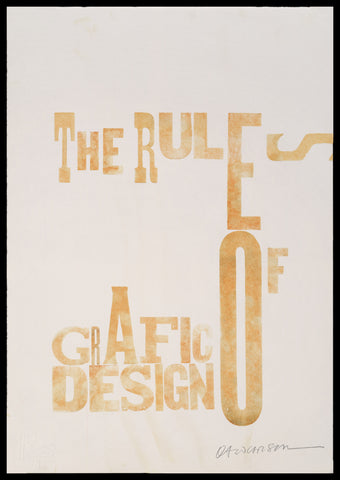 Print 37/41. "Rules of Grafic Design" series