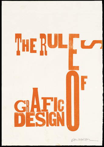 Print 3/41. "Rules of Grafic Design" series
